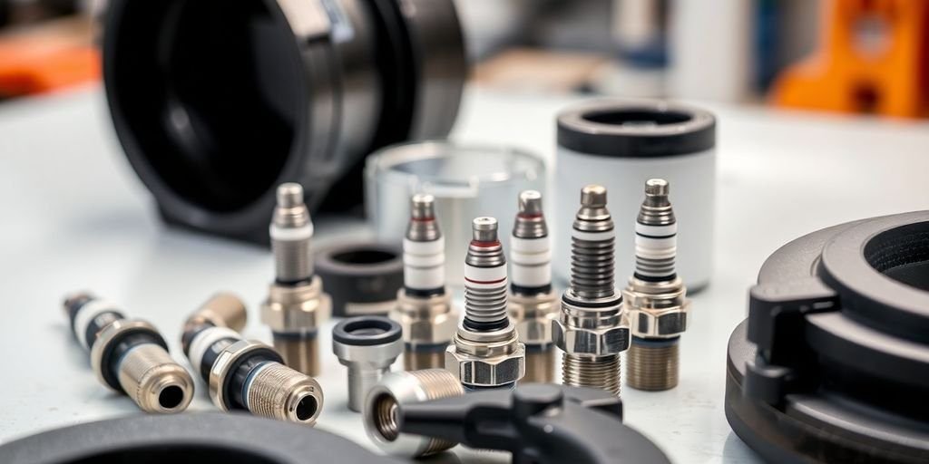 a collection of spark plugs