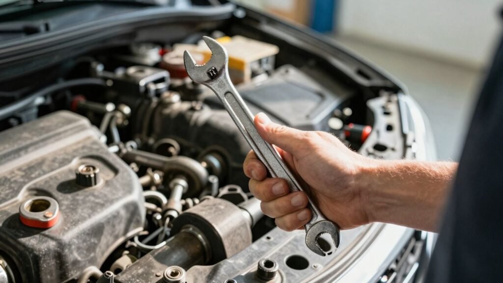 Nissan SUV engine repair with affordable tools.