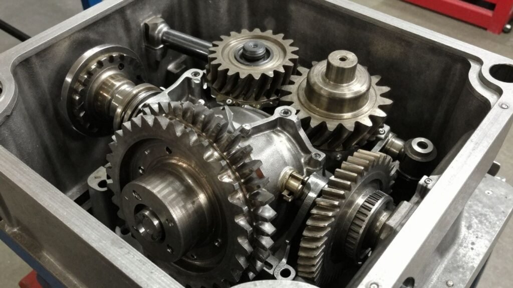 Nissan Patrol manual gearbox close-up