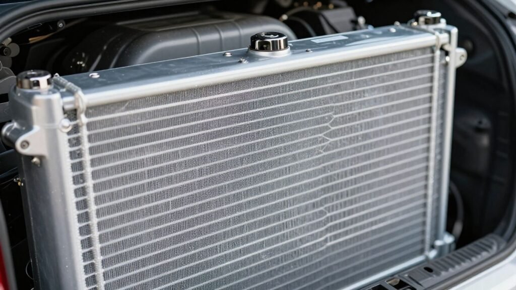 Nissan Navara radiator for D22 and D40 models.